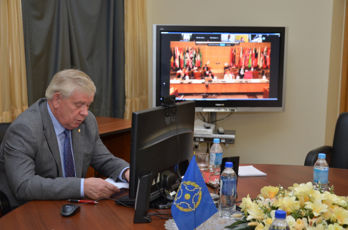 Заместитель Генерального секретаря ОДКБ Валерий Семериков принял участие в Контртеррористической видеоконференции 2020 г. в масштабах всей ОБСЕ (Вена, Австрия)