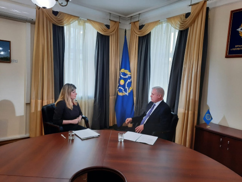 Генеральный секретарь ОДКБ Станислав Зась дал интервью телеканалу RT: "Мы отдаём приоритет политическим средствам воздействия"