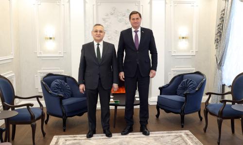 Состоялась встреча Генерального секретаря ОДКБ  Таалатбека Масадыкова с Министром иностранных дел Беларуси Максимом Рыженковым