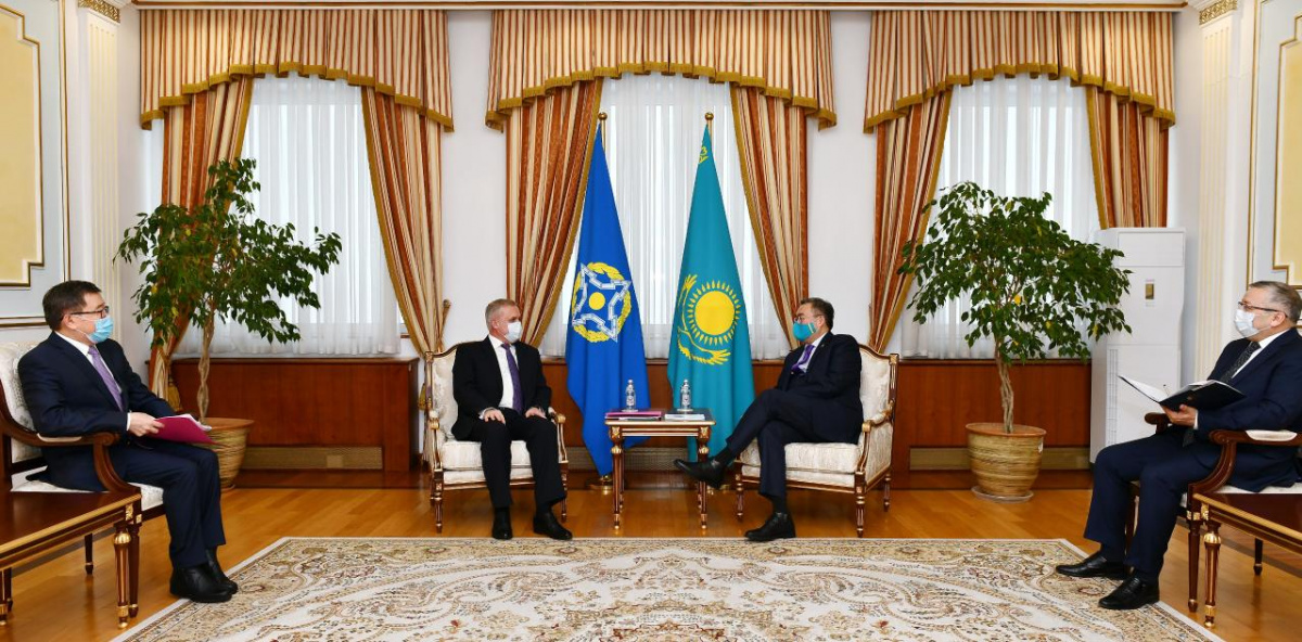 Состоялась встреча Генерального секретаря ОДКБ с Заместителем Премьер-Министра  - Министром иностранных дел Казахстана Мухтаром Тлеуберди
