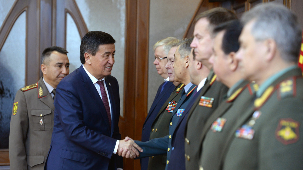 Президент Кыргызстана  Сооронбай Жээнбеков принял участников заседания Совета министров обороны государств-членов ОДКБ