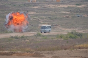 Засада на "боевиков", пытающихся скрыться на автобусе